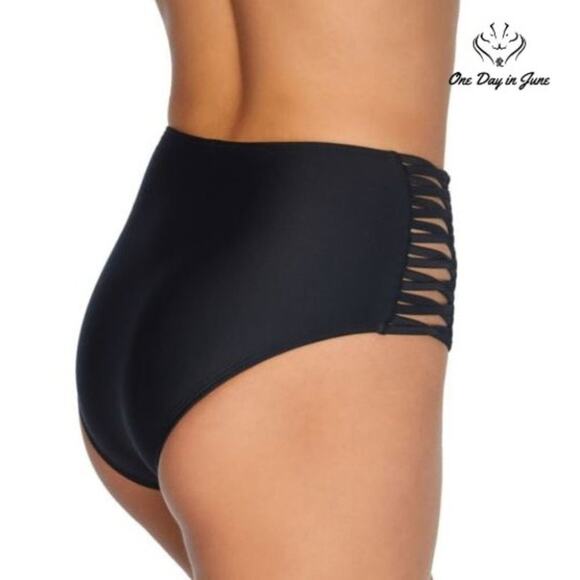 Arizona Jean Co. Juniors High Waist Bikini Bottom Size M - Picture 2 of 3